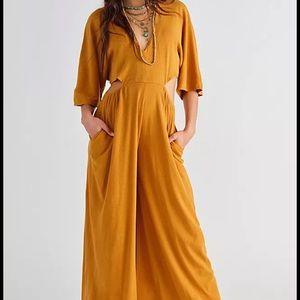 Free People “Ready to Go Jumpsuit” GOLDEN SMALL
